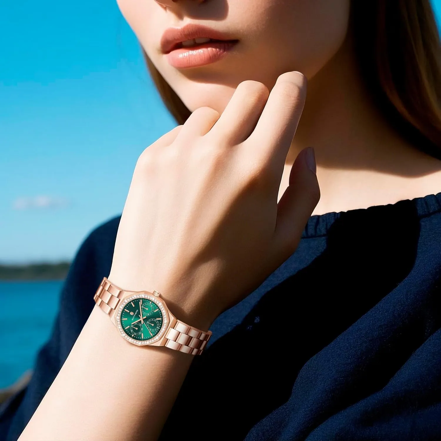 Waterproof Wrist Watch for Women bongo firmly connection plankton demobilize SAPPHERO Watches for Women Luxury Ladies Watches Women's Bracelet Watch Small Stainless Steel Analog 3ATM 