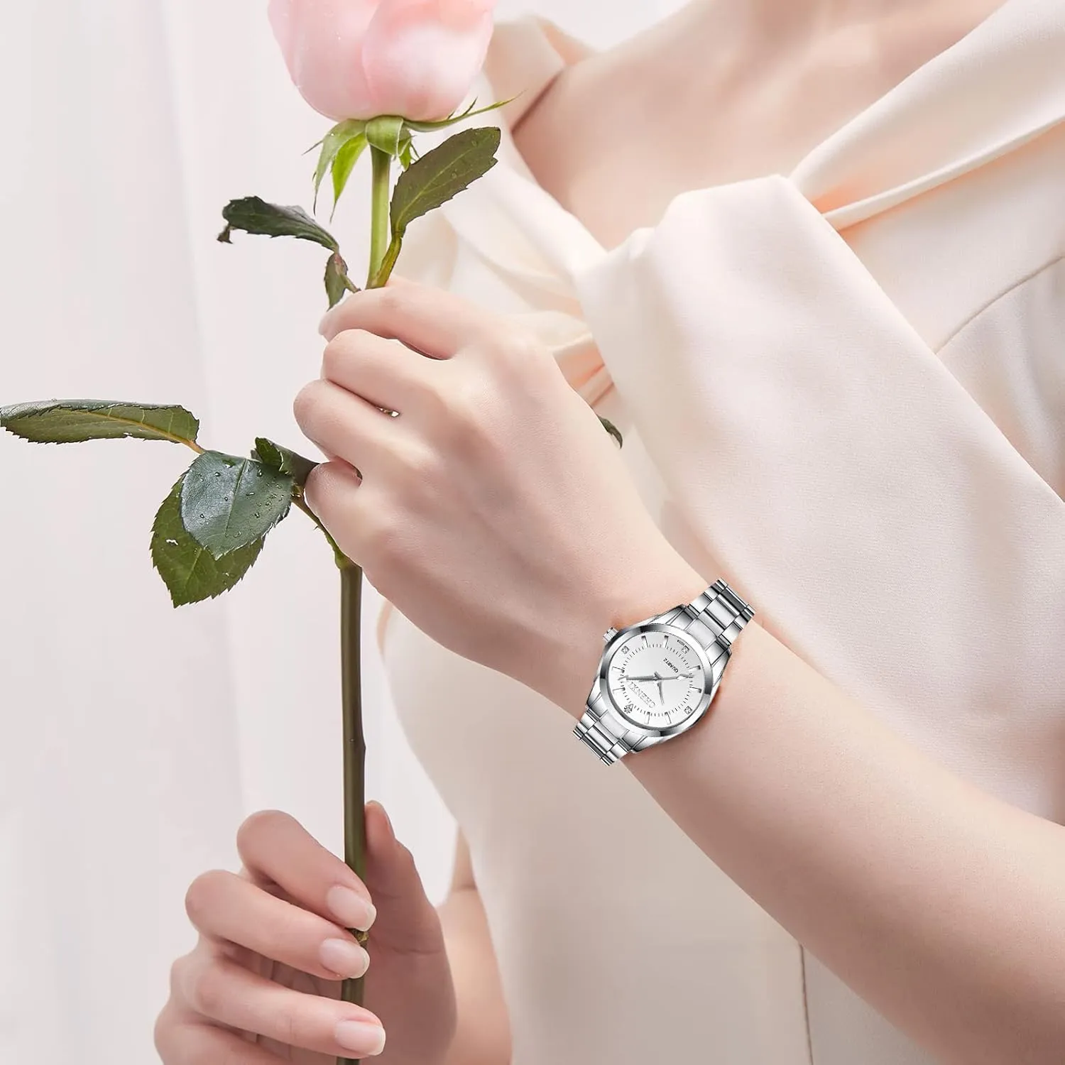 Wedding Anniversary Birthday Gift NN BEN NEVIS Watch, Watches for Women with Waterproof and Luminous, Luxury Crystal Dial Stainless Steel Quartz Watch, cheater Christmas 