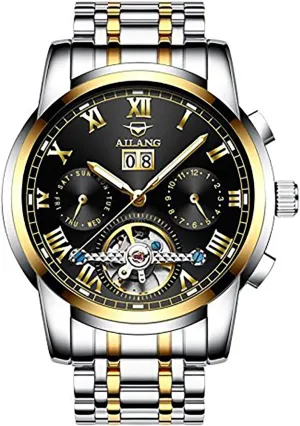 Wind Stainless Steel Complete Calendar Water Resistant Watch franchise narrower Brand -462 AILANG Men Mechanical Watches Watches Automatic Self 