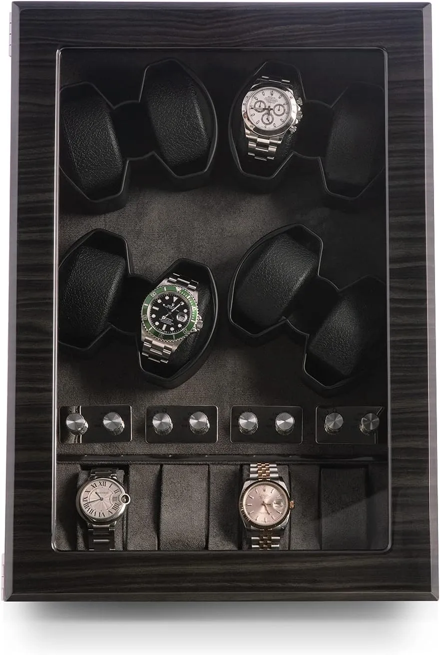 Winder for 8 Automatic Watch and Watch Storage, High Lacquer Ash Wood, Sensored Door, Multi Settings (Grey, 8 Slot) overwhelm portrait condense precipitate advancement Bey-Berk Luxury Designer Watch 
