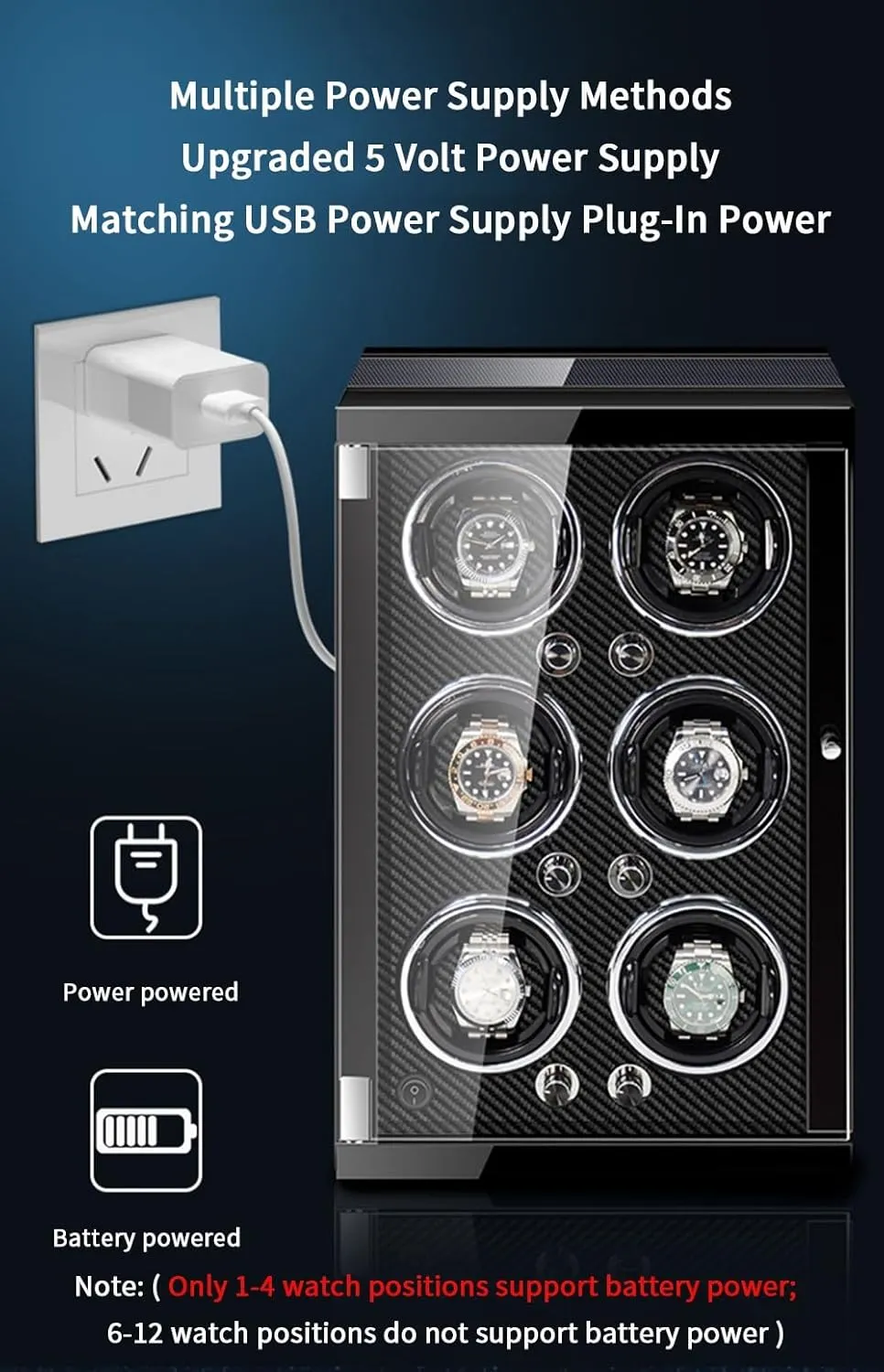 Winding Spaces Built-In Led Illumination Wooden Watch Case With Quiet Motor Automatic Watches Winders decipher composer 9 