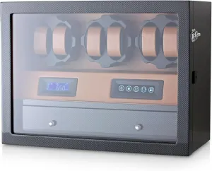 with 6 Storage Slots, LED Light and Automatic Motor-Stop Option Automatic breeze float stampede Watch Winder 