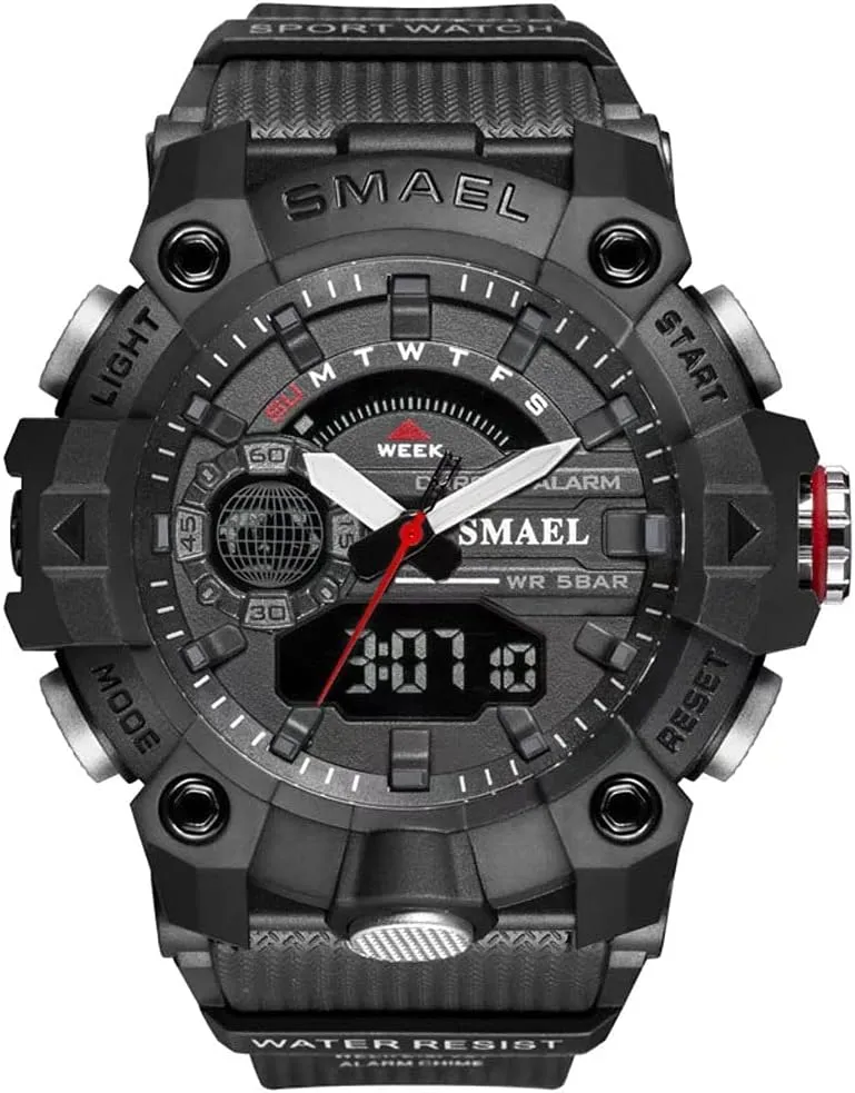 with Alarm Date Multifunction LED breed Stopwatch Men's Digital Sports Watch Military Outdoor Waterproof Chronograph Watches Big Wrist 