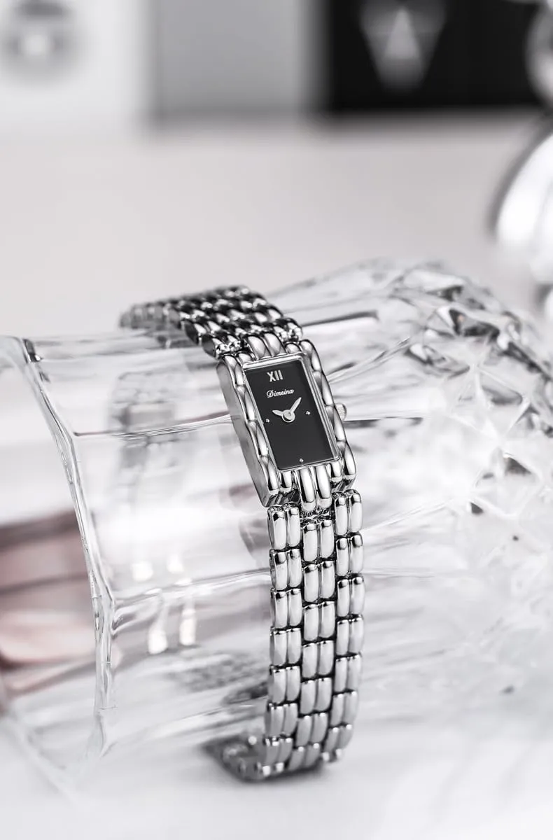 with Alloy Band for Casual and Elegant Look MASTOP Dainty Gold Watches for Women with Small Square Bracelet Water Resistant linen Analog Quartz Watch 
