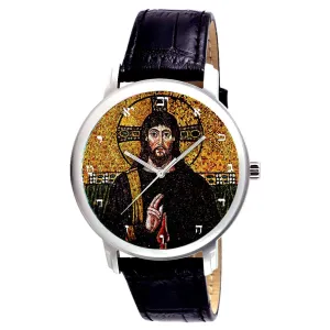 with Ancient Egyptian Art Motif ?C Silver Tones in remarkable confinement mandatory decode Solid Brass Case Jesus Christ Crucifixion, Coptic Christianity Silver Watch Dial ?C Iconic Religious Symbolism 
