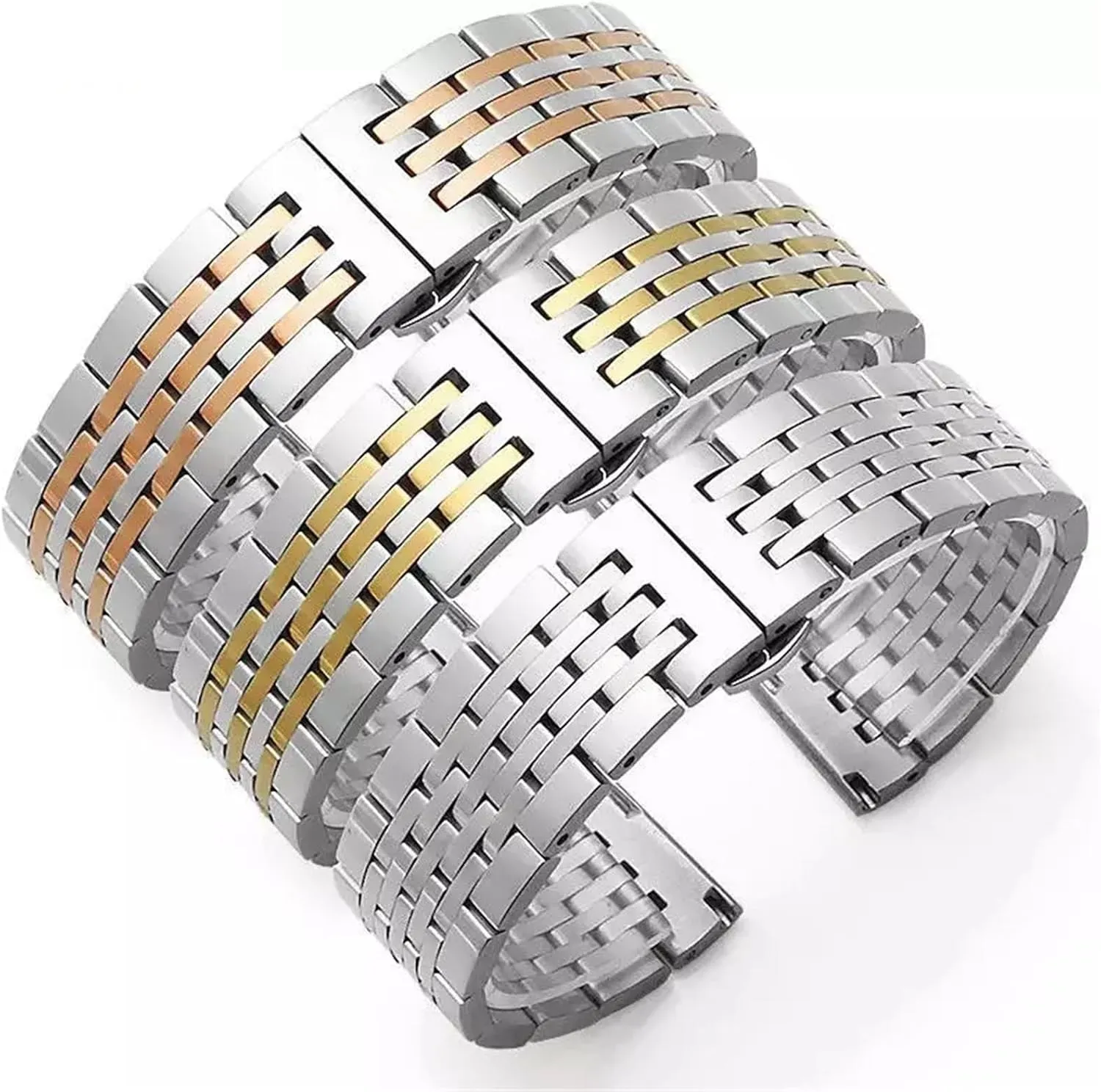With Curved Interface unique Suitable For Smart Watch Quartz Watch Stainless Steel Metal Watch Band 12-24mm Unisex 