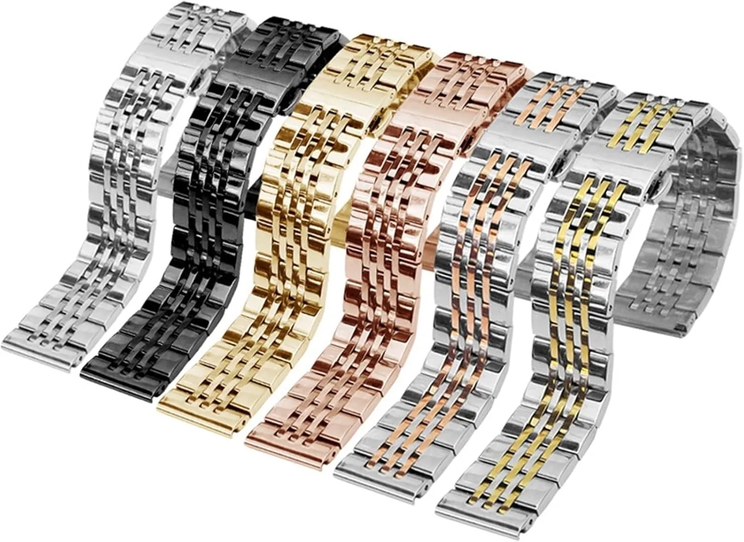 With Curved Interface unique Suitable For Smart Watch Quartz Watch Stainless Steel Metal Watch Band 12-24mm Unisex 