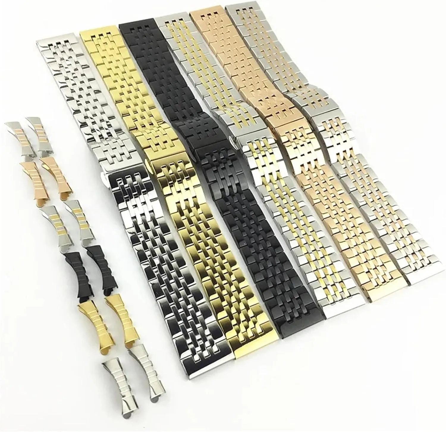 With Curved Interface unique Suitable For Smart Watch Quartz Watch Stainless Steel Metal Watch Band 12-24mm Unisex 