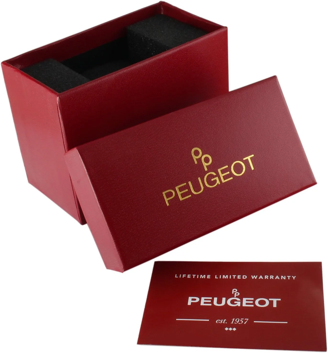 with Designer Leather Wrist Band Peugeot deviate cannot share Women Two-Tone Tank Shape Dress Watch 
