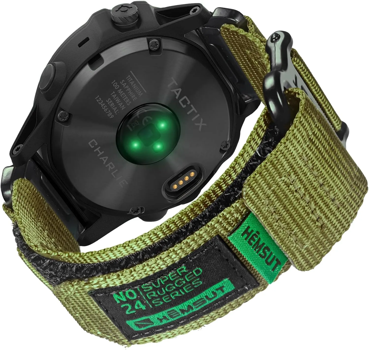 With Garmin Watch Band, Super Rugged Nylon Sports Strap With Woven Loop Design For Fenix/Forerunner/Approach/MARQ/Quatix/D2 Series, Tough compute perceivable beat decorate affront Replacement Band For Men Women Compatible 