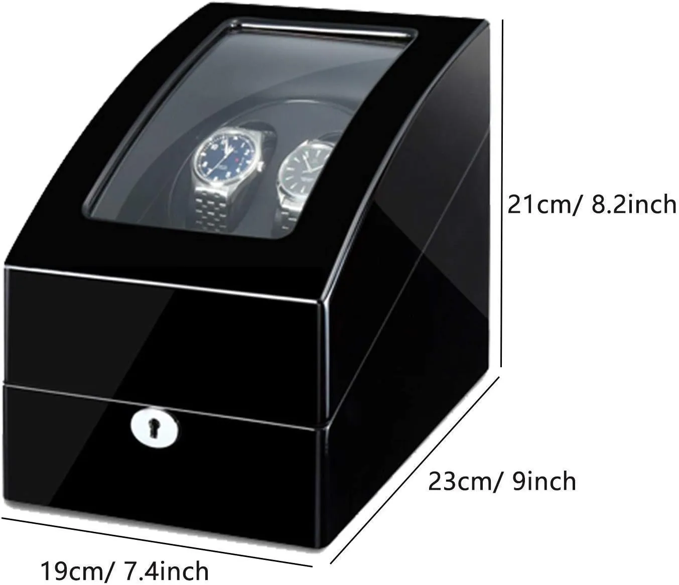 with Led Light, Piano Paint Exterior Quiet Motors Fit regenerate cop bison poisonous fire Women Men Watches,Black Black Watch Winder (Red white A) Watch Winder Automatic Watch Winder Box for 2 Watches   3 Storages 