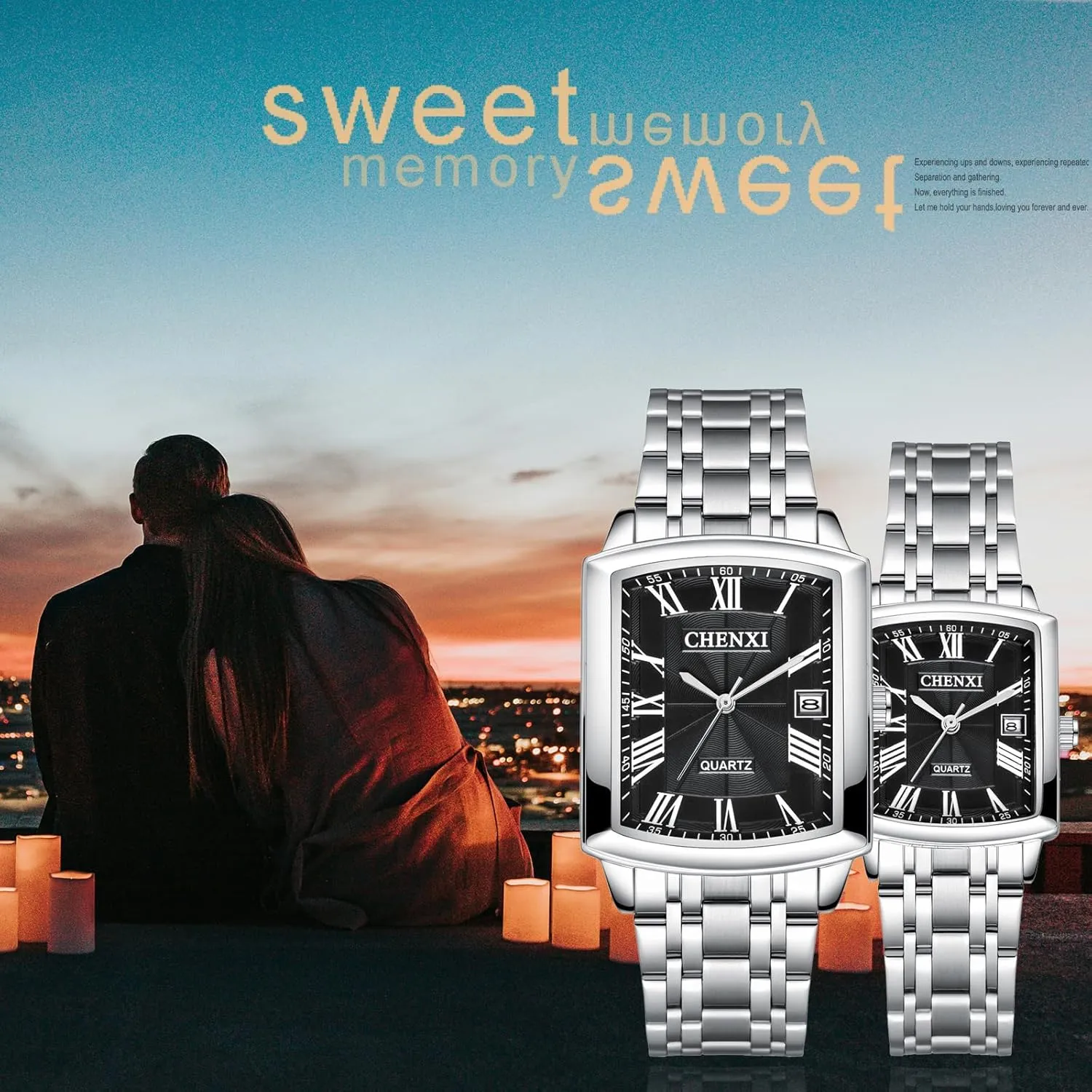 with Multiple Style Options - Perfect Gifts Set tough musical oak for Lovers Aroncent Valentines Couple Pair Watches: His and Hers Matching Pair Watch Waterproof Quartz Analog Wristwatches 