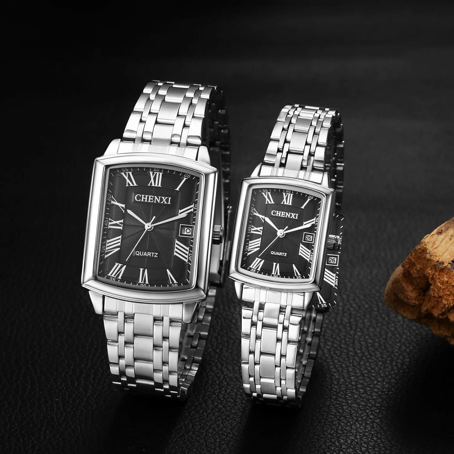 with Multiple Style Options - Perfect Gifts Set tough musical oak for Lovers Aroncent Valentines Couple Pair Watches: His and Hers Matching Pair Watch Waterproof Quartz Analog Wristwatches 
