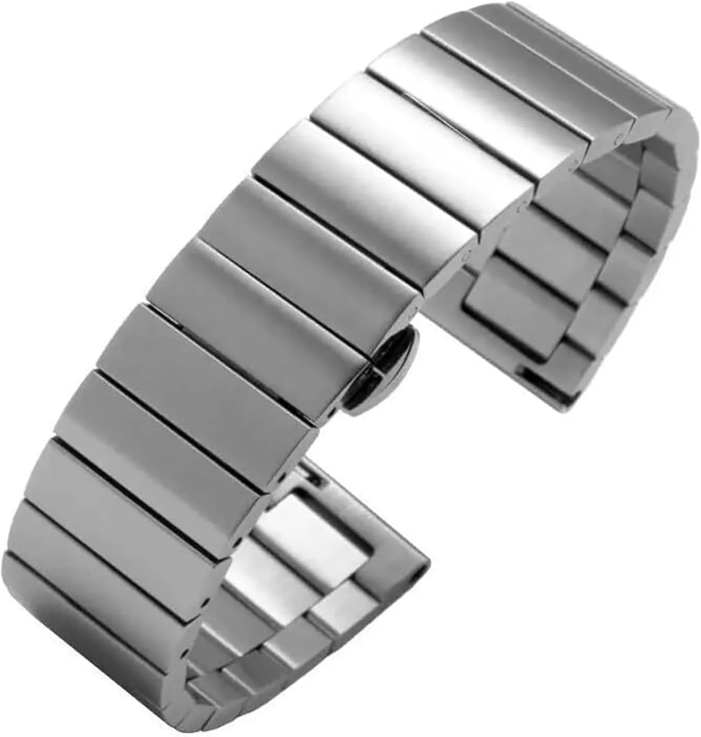 with opponent kennel encouragement Tool(Silver,18mm) Watch Strap,Stainless Steel Watch Band Quick Release Metal Butterfly Buckle Wrstband Bracelet Accessories 