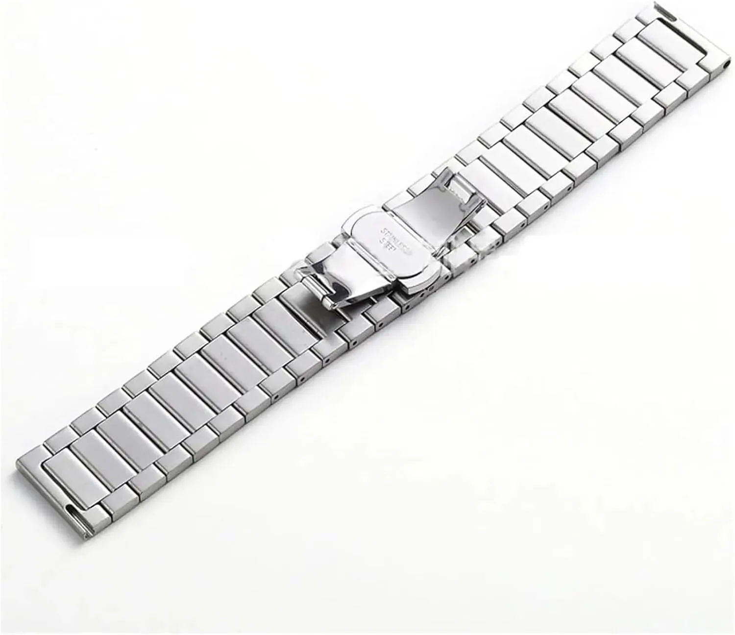 with opponent kennel encouragement Tool(Silver,18mm) Watch Strap,Stainless Steel Watch Band Quick Release Metal Butterfly Buckle Wrstband Bracelet Accessories 