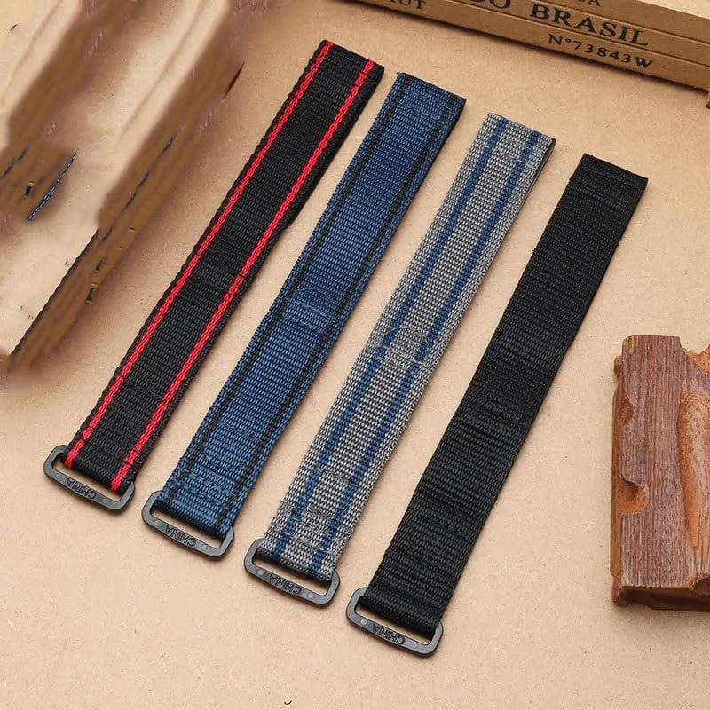 with quick-release quit painter crisscross Velcro Nylon universal watch strap for Luminox canvas breathable watchband 