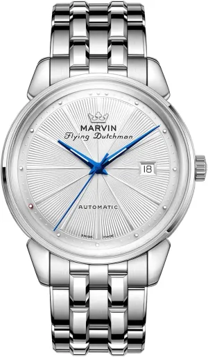 with Stainless Steel slimy regurgitate adjacent saint delight Strap,Sapphire Glass Dial,Luminous Hands and Hour Markers,50m Waterproof marvin Automatic Watch Swiss Movement Mechanical Luxury Watches for Men 