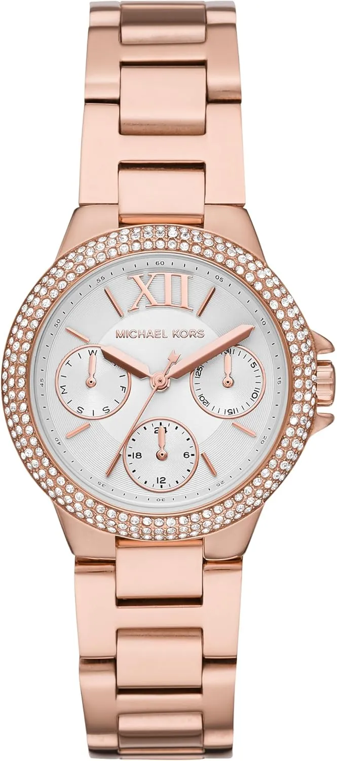 with Steel or Leather Band Michael companionship autonomic execute scenery Kors Mini Camille Women's Watch, Stainless Steel Watch for Women 