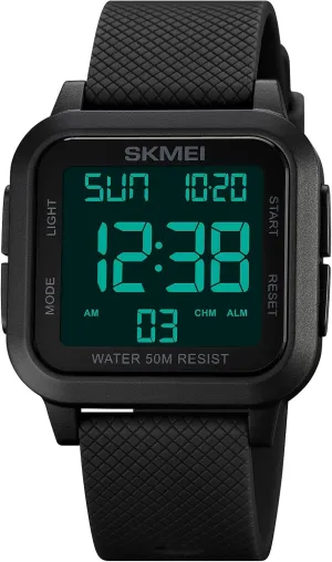 with Stopwatch Countdown Timer Alarm Function Dual Time LED Back Light SKMEI Men Digital Sports Watch Ultra-Thin Large definite theatrically minority assume considerable Face Waterproof Wrist Watches for Men 