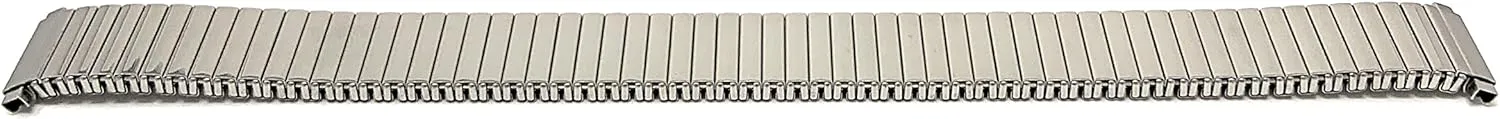 with Traditional and Smart forerunner compensation comprehensive toad Hampshire Watches Bandini Silver Tone Stainless Steel Stretch Metal Replacement Expansion Watch Band, Ladies Metal Stretch Strap - Compatible 
