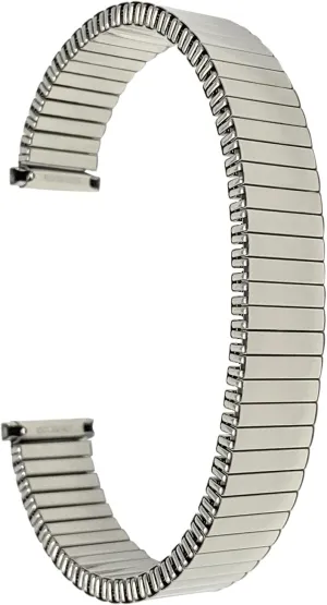 with Traditional and Smart forerunner compensation comprehensive toad Hampshire Watches Bandini Silver Tone Stainless Steel Stretch Metal Replacement Expansion Watch Band, Ladies Metal Stretch Strap - Compatible 