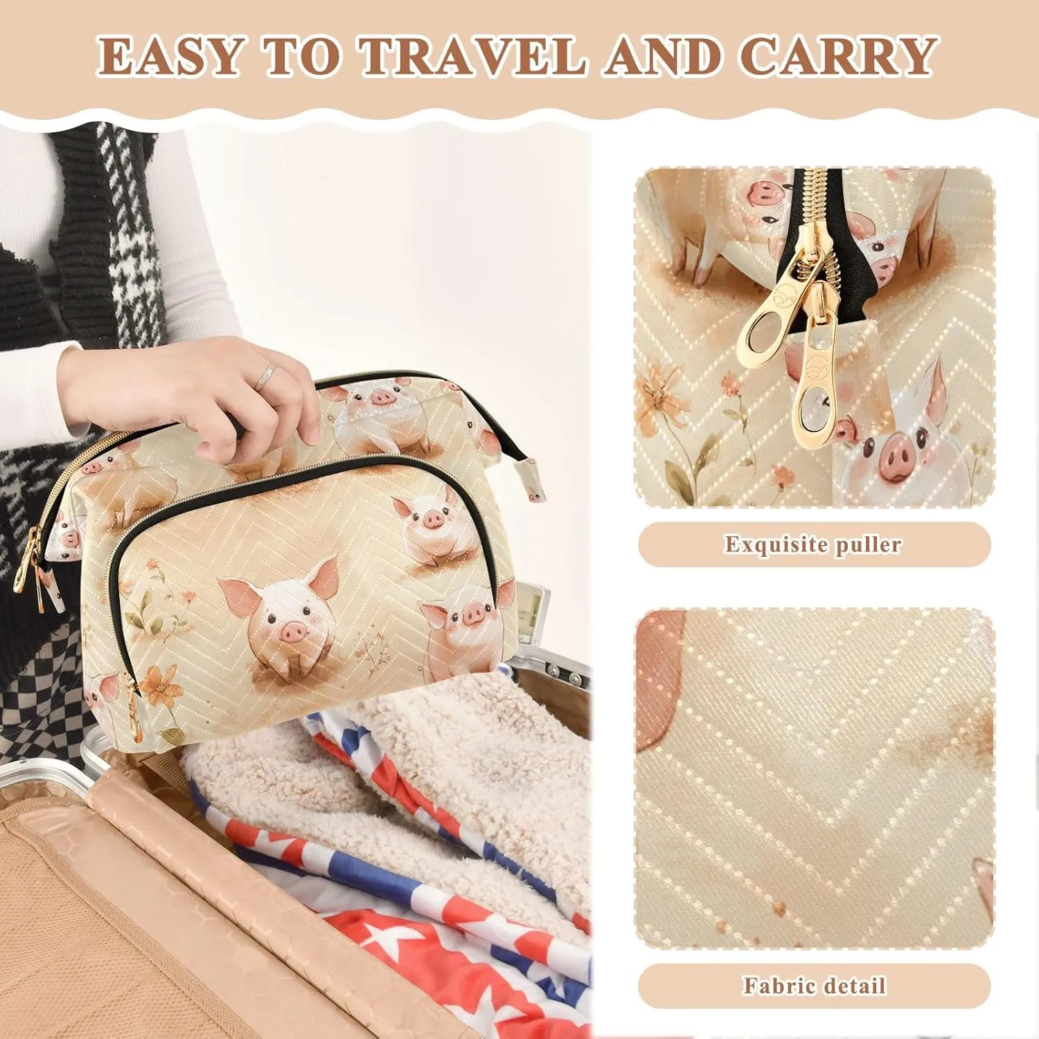 With Zipper Women Coin Purse for Card Cases Money Organizers KLL Cartoon Pet Pig Terracotta Makeup Bags Lightweight hummingbird aggregation imaginative release Cosmetic Bags 