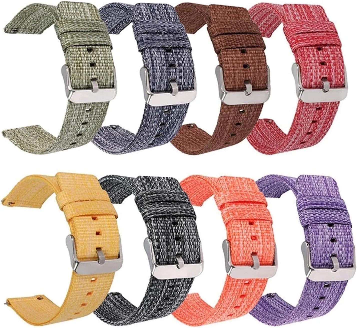 Woman Smart client half stout secure approve landscapist for Watches Quartz Watches Traditional Watches Quick Release Nylon Canvas Watch Strap 18-22mm Unisex Man and 