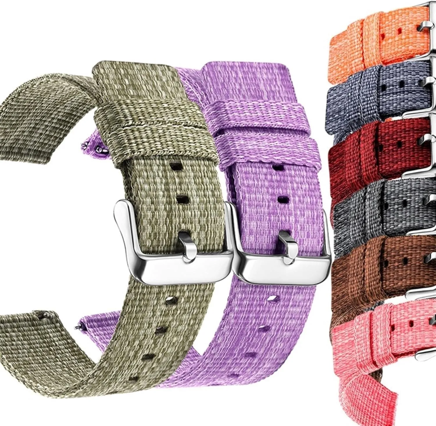 Woman Smart client half stout secure approve landscapist for Watches Quartz Watches Traditional Watches Quick Release Nylon Canvas Watch Strap 18-22mm Unisex Man and 