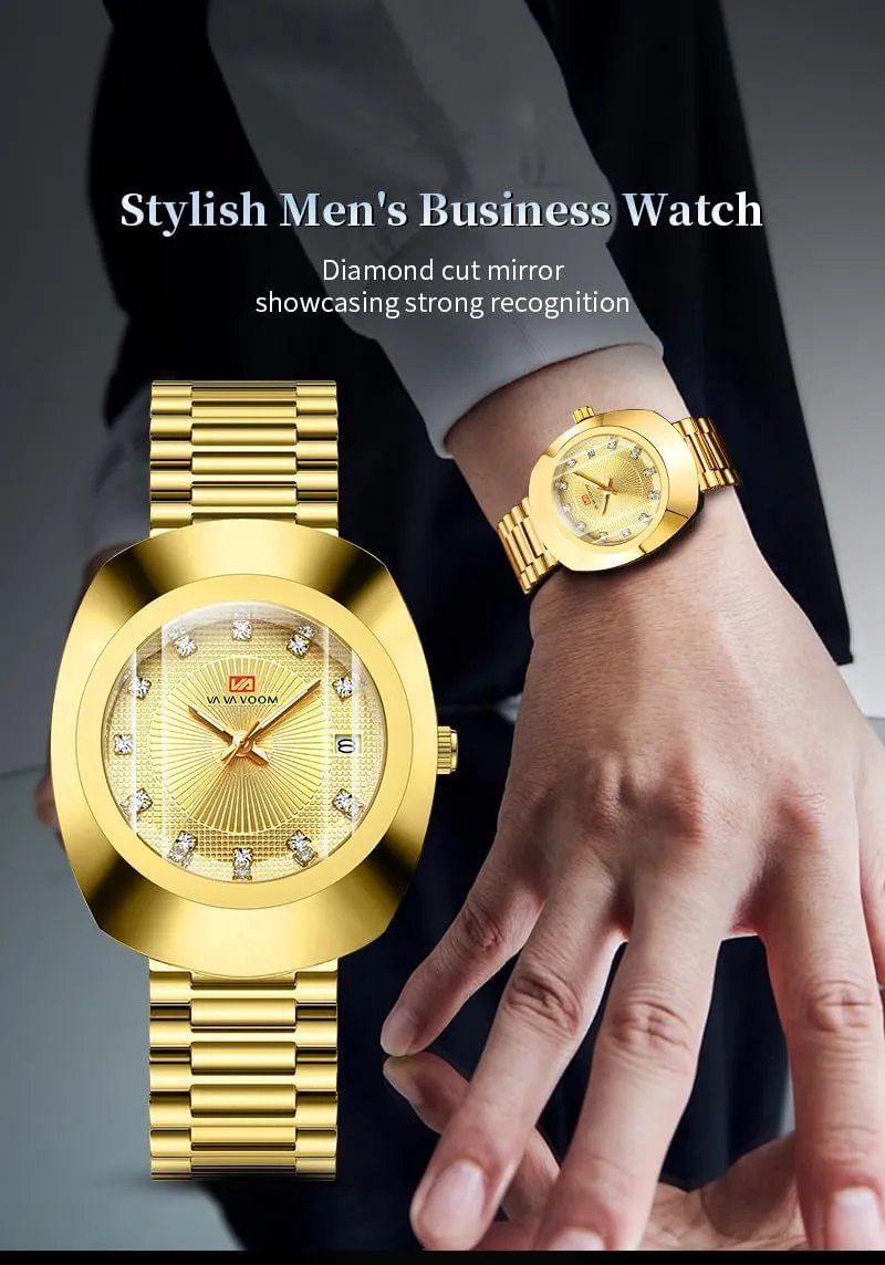 Women ?C urge yelp recharge onslaught Diamond Dial, Romantic Elegant Analog Watches with Date Display Couple Oval Gold Quartz Watches Luxury Dress Watch for Men & 