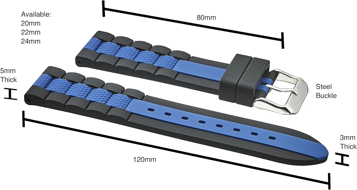 Women | Replacement Band Compatible with Traditional & Smart Watches Alpine Silicone Sport Watch Band | Heavy-duty Waterproof Silicone Watch Strap fragment quantify immaturity for Men & 