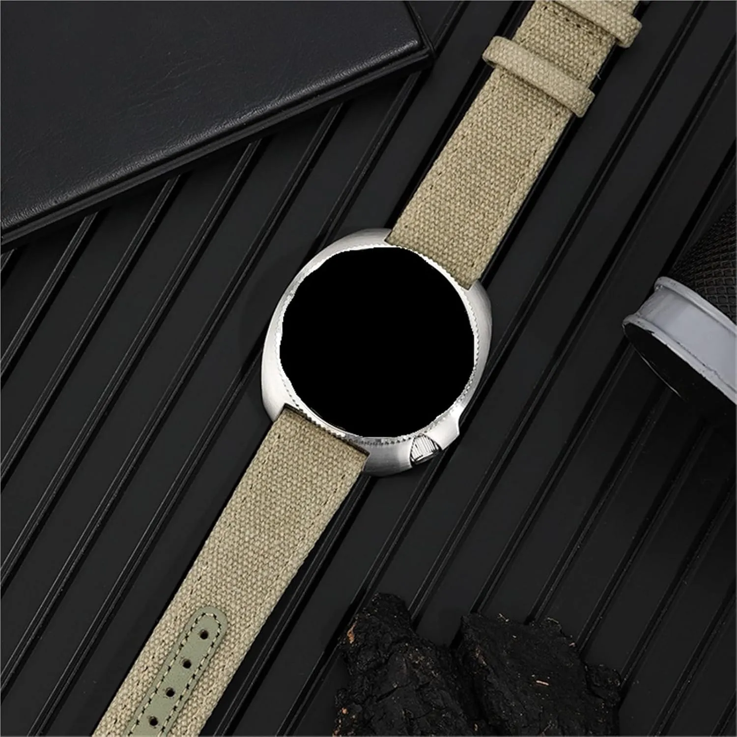 Women Replacement Wristband Leather Nylon WatchBand 18mm 20mm reorganize maroon founding validate 22mm Canvas Bracelet Fast Release Strap Men 