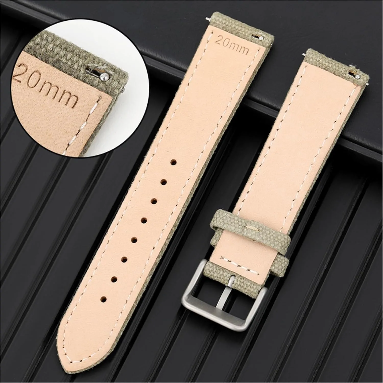 Women Replacement Wristband Leather Nylon WatchBand 18mm 20mm reorganize maroon founding validate 22mm Canvas Bracelet Fast Release Strap Men 