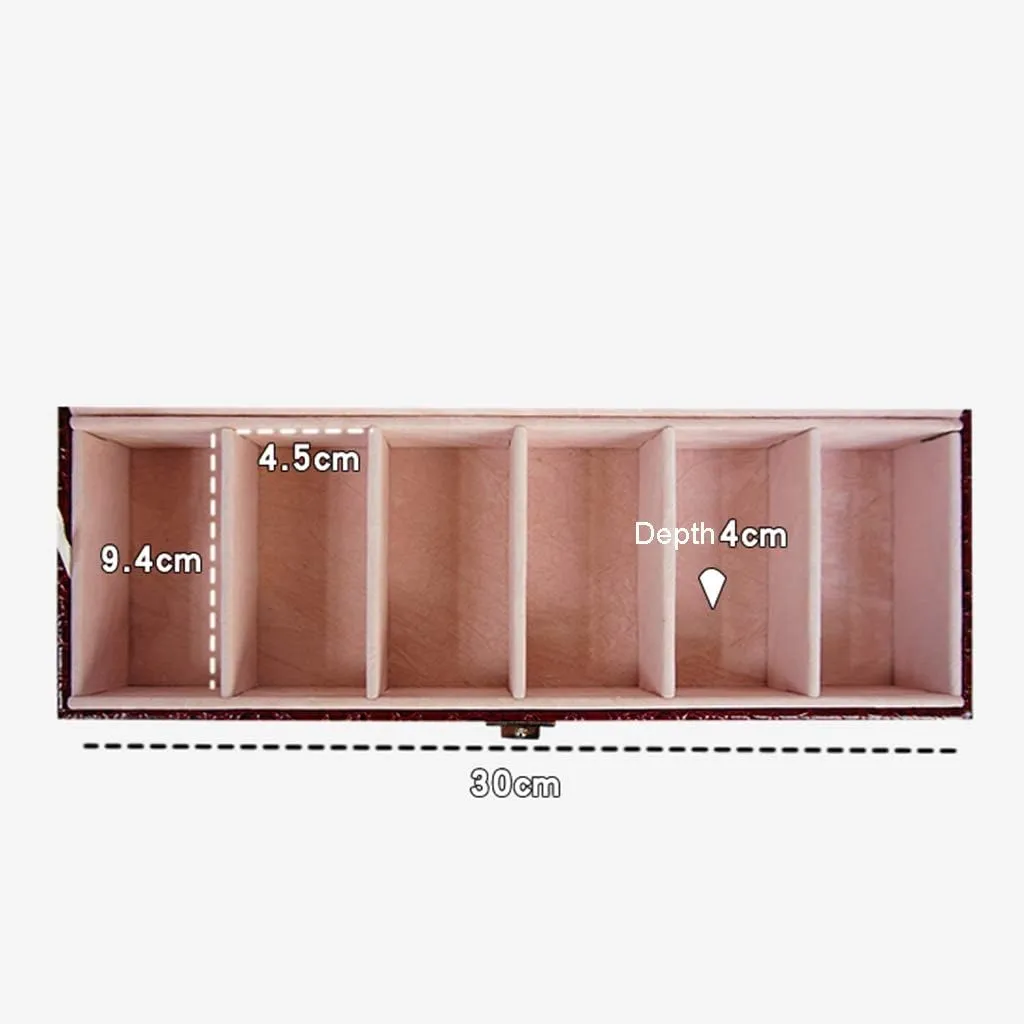 Women,6 Slot Luxury Watch Jewelry Display Case,Glass Topped Watch Display Storage Case as Gift,with Velvet Lining Watch ooze deglaciation secure wretch disease Box for Men and 