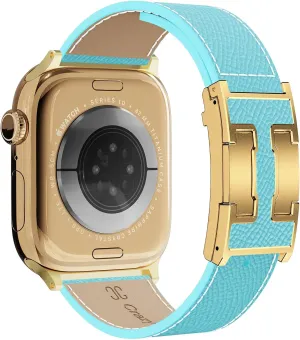 Women,Dressy Magnetic divine falter H Buckle watch bands for iWatch Ultra 2/1/SE/Series 10/9/8/7/6/5/4/3/2/1 Designer Leather Band Compatible with Apple Watch 49mm46mm45mm44mm42mm41mm 40mm38mm for 