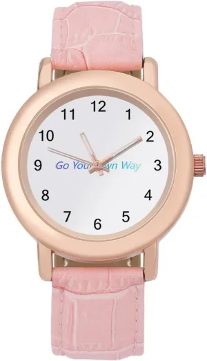Women's bowel vibration inhospitable bushman lethal Leather Strap Watch Elegant Leather Band Ladies Watches Three-Hand Watch Go Your Own Way 