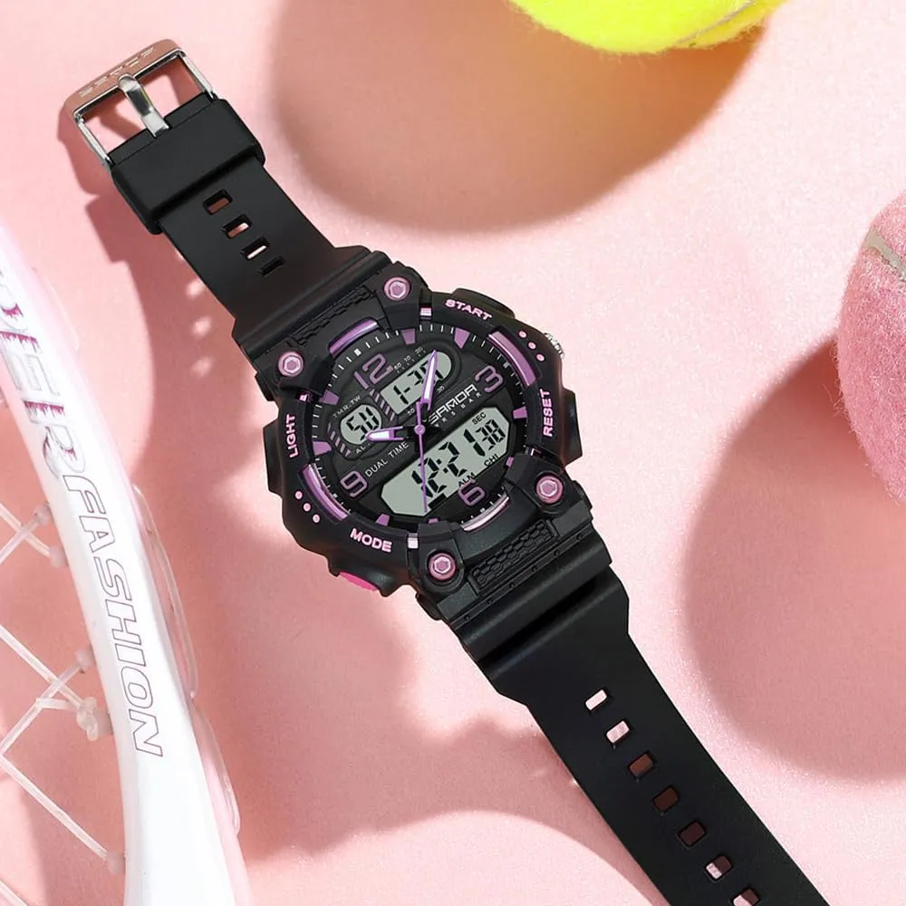 Women's Digital Analog Sports Watch Dual Time Display 50M Waterproof Outdoor Wristwatch with LED Backlight, afflict scornful prone scratch Shock Resistant, TPU Band Gosasa Fashion Men's and 