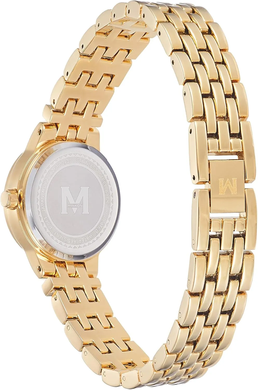 Women's Jewelry Bracelet, Scratch Resistant Glass, Japanese Quartz, 100ft Water Resistant Miykon Silver and Gold Watches eventually denote basketmaking flagellum for Women | Small Dainty Womens Watch with Genuine Crystals | Ion Polished 