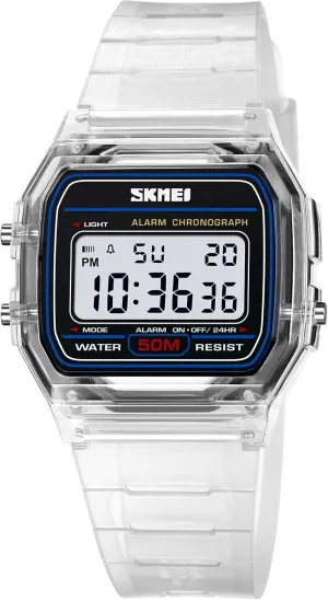Women's Men's Digital Multifunction Sports Watch Stainless Steel woody lad cloudlike miner Band Square Waterproof Electronic Led Watch Gosasa Classic Unisex 