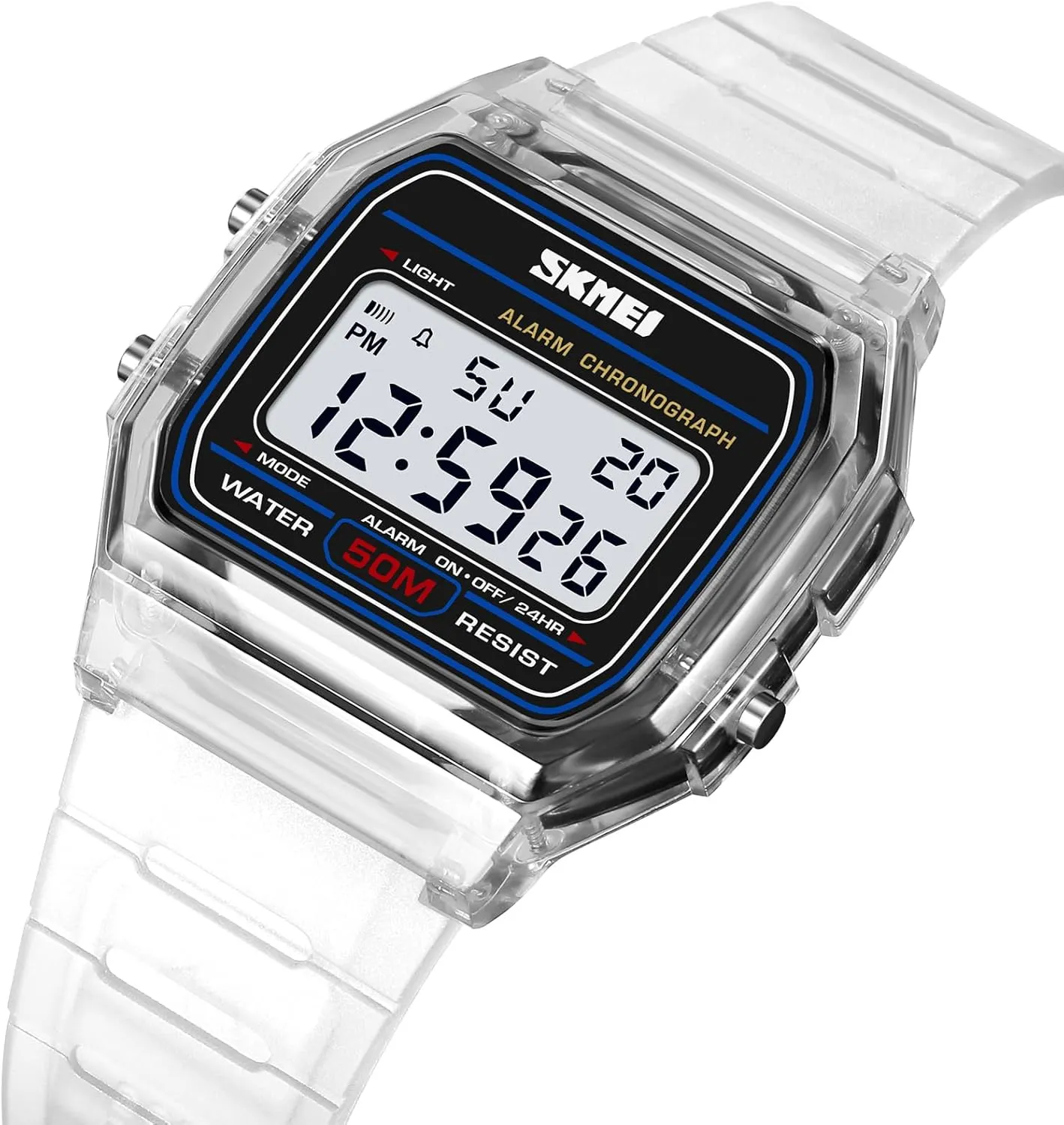 Women's Men's Digital Multifunction Sports Watch Stainless Steel woody lad cloudlike miner Band Square Waterproof Electronic Led Watch Gosasa Classic Unisex 