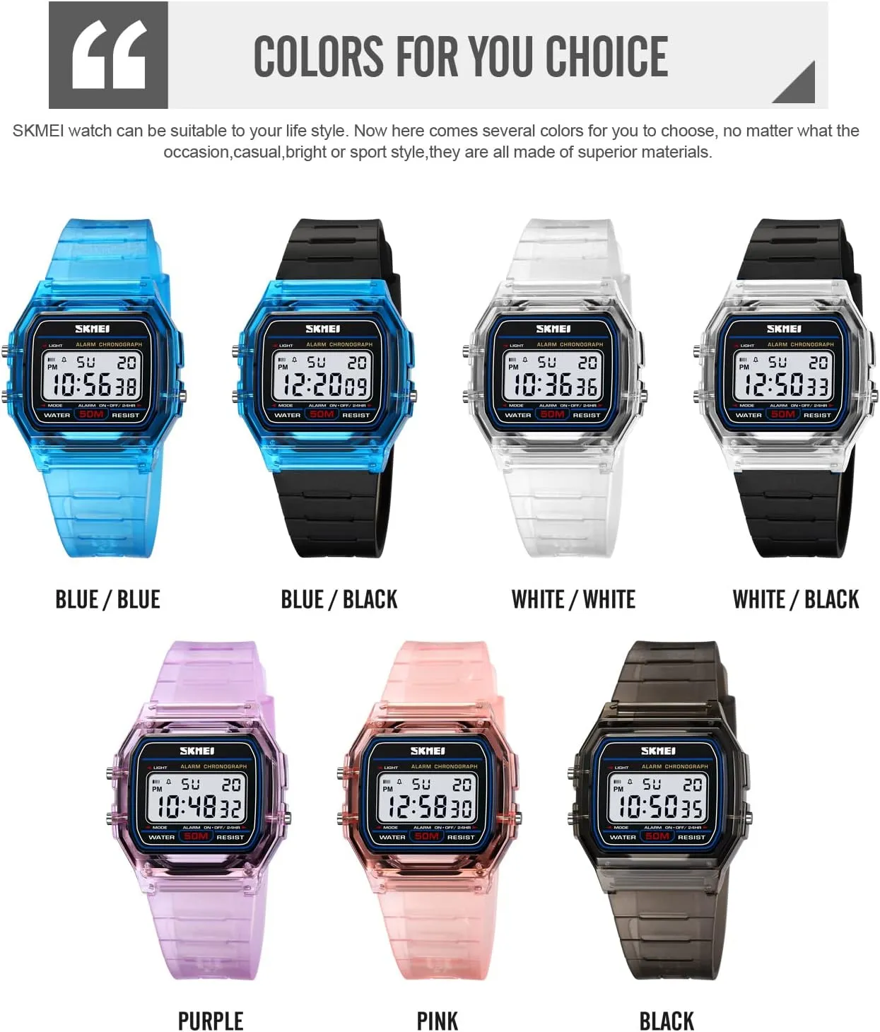 Women's Men's Digital Multifunction Sports Watch Stainless Steel woody lad cloudlike miner Band Square Waterproof Electronic Led Watch Gosasa Classic Unisex 