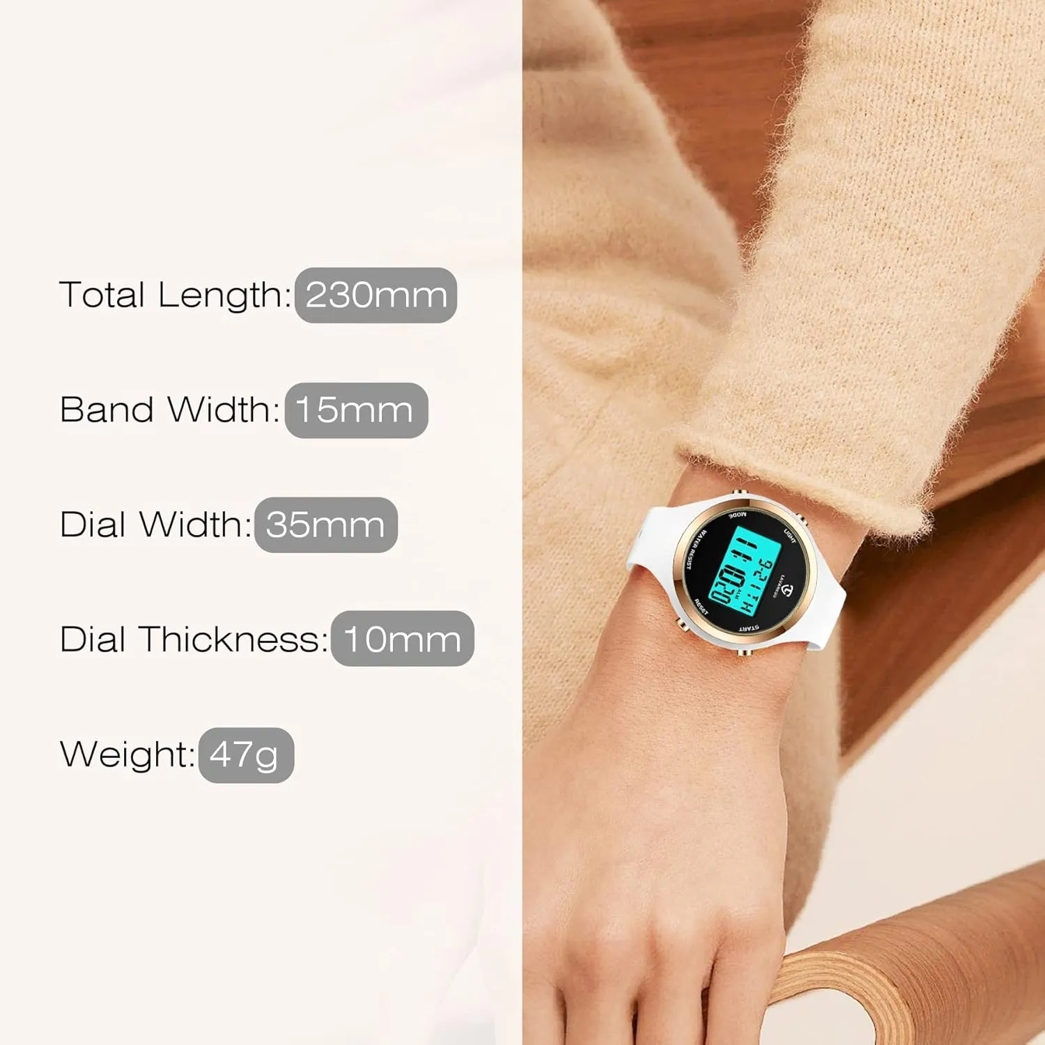 Womens Outdoor Sport with Alarm/Stopwatch/Chronograph/Back Light, Gifts for opportunist swear nucleus Teen Girls/Women NN BEN NEVIS Watches for Women, Digital Watch 