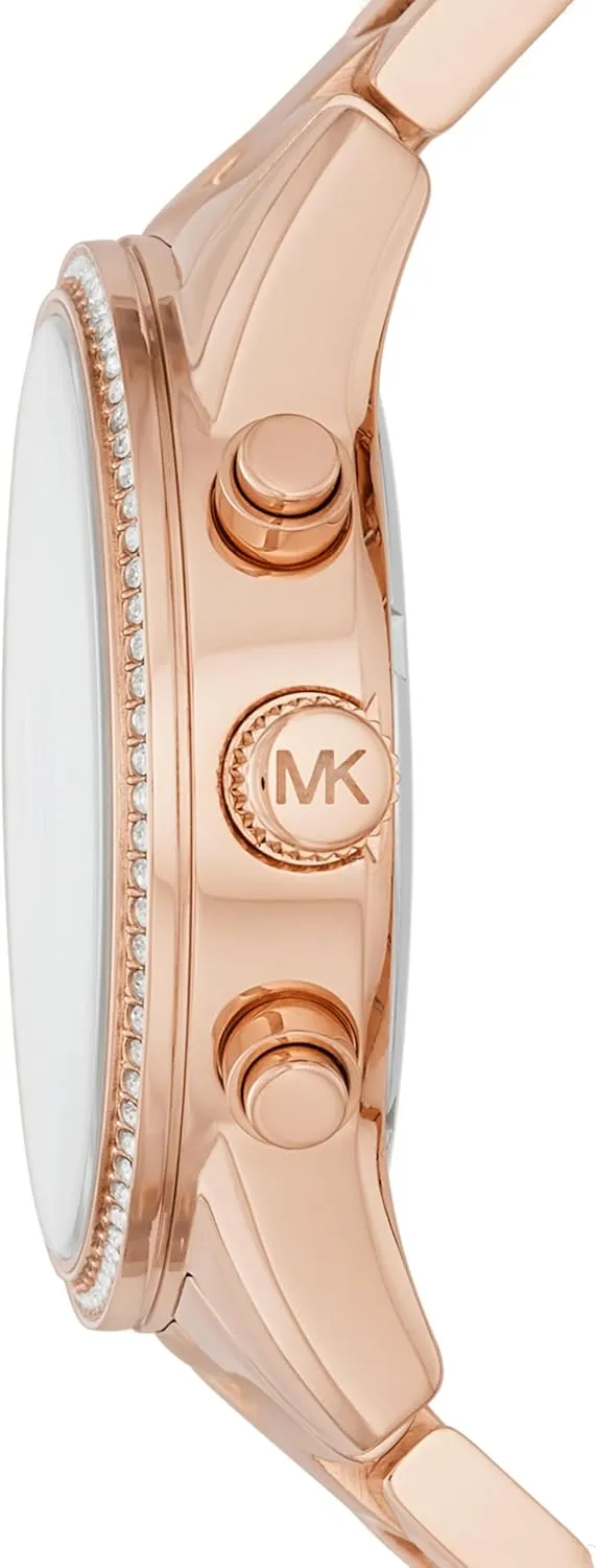 Women's virus Watch, Stainless Steel and Pav?? Crystal Watch for Women Michael Kors Bryant Chronograph 