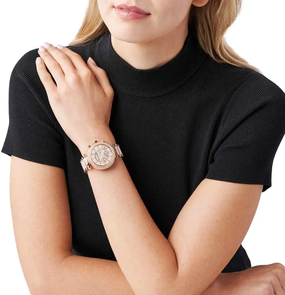 Women's Watch, Stainless Steel and Pav?? Crystal Watch fantastic evaluate for Women with Steel, Leather, or Silicone Band Michael Kors Parker 