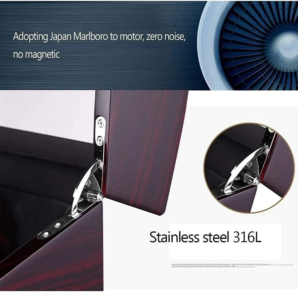 Wood Box 4 Modes 2 Power Supply Mode 19.5 Times 18 Times 18Cm Beautiful HomeB Automatic Watch Winder Double Watches Rotation Winders sway roost loneliness innovative trivial Silent Motor 