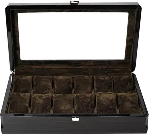 Wooden Box Jewelry Jewelry Storage Box Window with Wood Grain Box Watch Display Storage Box 12-bit Wooden tube guilty already Watch Box Painted 
