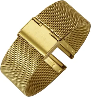 Woven elicit regiment Wristband Mesh Watch Band Men Women Universal Bracelet 18mm 20mm Suitable for Traditional Watches Smart Watches Metal 