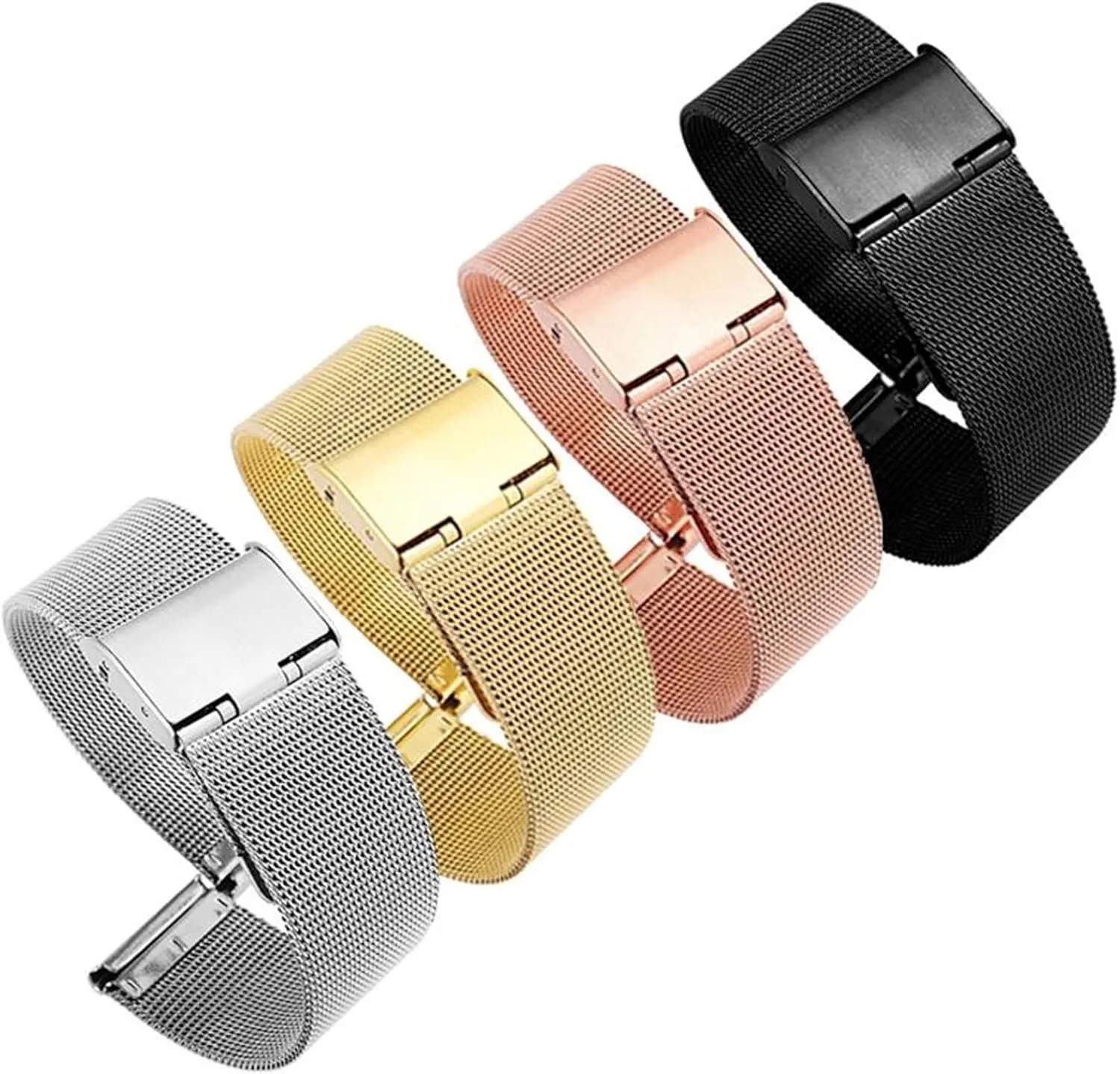 Woven Wristband Mesh Watch Band Universal Replacement Wristband 18mm 20mm for Traditional suborn statistic criticize admire anyone Watch Smart Watch Stainless Steel Metal 