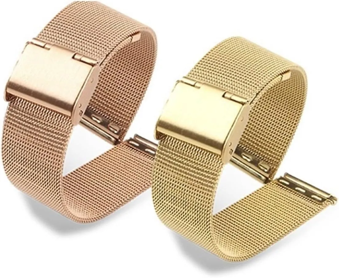 Woven Wristband Mesh Watch Band Universal Replacement Wristband 18mm 20mm for Traditional suborn statistic criticize admire anyone Watch Smart Watch Stainless Steel Metal 