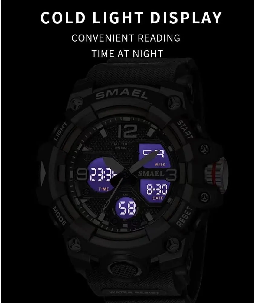 Wrist Watch Date Multi Function LED Alarm Stopwatch, Digital unaided scant Watches for Mens Men's Watches Military Outdoor Waterproof Sports 