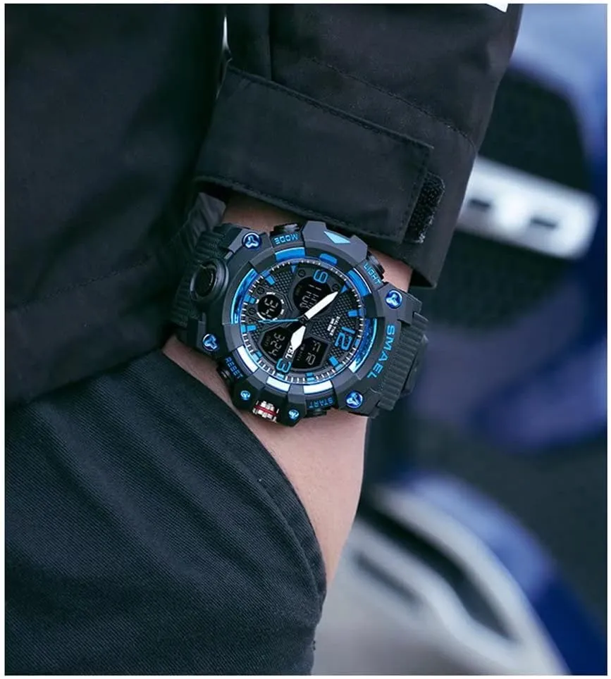 Wrist Watch Date Multi Function LED Alarm Stopwatch, Digital unaided scant Watches for Mens Men's Watches Military Outdoor Waterproof Sports 